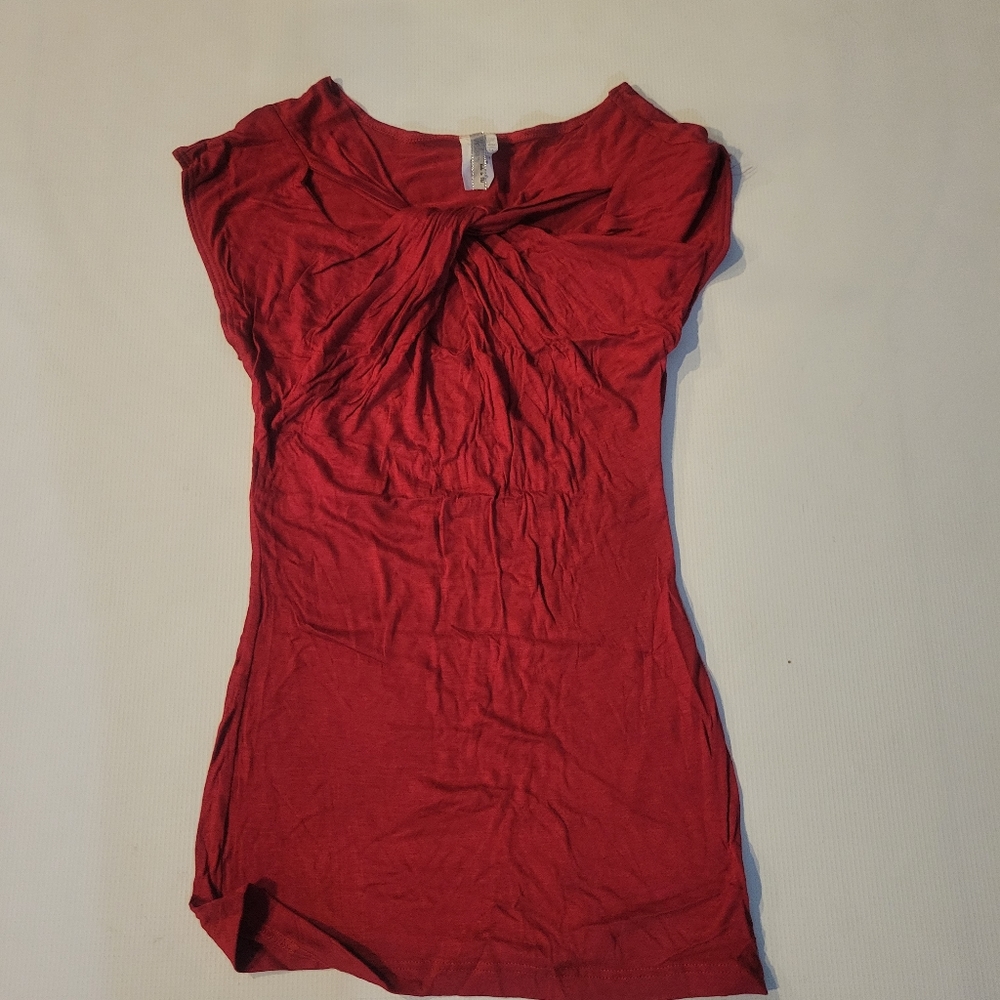 Uptown red stretchy blouse  size small